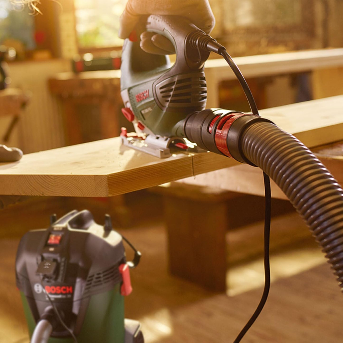 Bosch 06033D1270 AdvancedVac 20 Wet and Dry Vacuum Cleaner with Blowing Function, Green