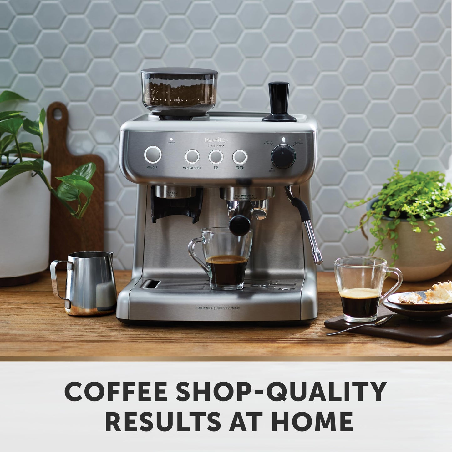 Breville Barista Max Espresso Machine | Latte & Cappuccino Coffee Maker
