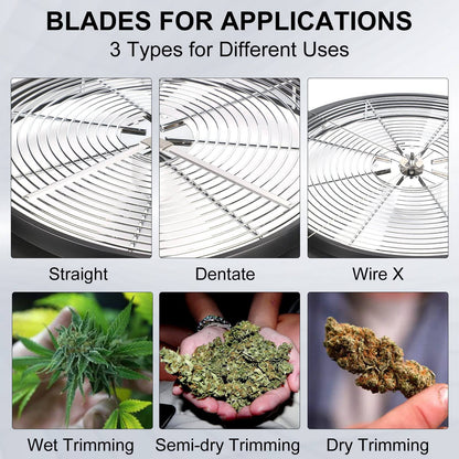 13 in Bud Leaf Bowl Trimmer, Bud Bowl Trimmer with Switchable Stainless Steel Blades & Clear Visibility Dome