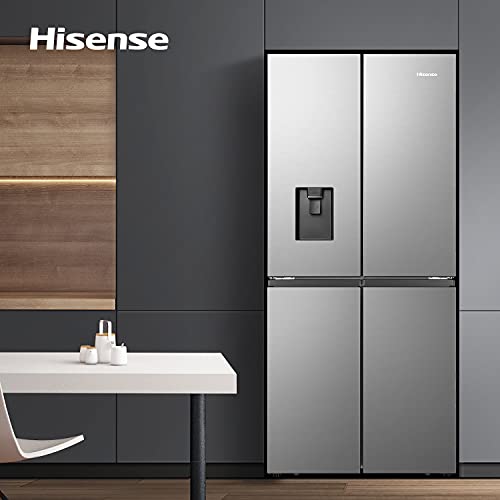 Hisense RQ560N4WCF Freestanding American Fridge Freezer Cross Door, No Frost, 454 liters, Stainless Steel  s