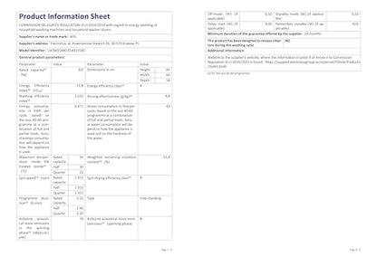 AEG Series 6000 L6FBA51480 washing machine Front-load 8 kg 1400 RPM White