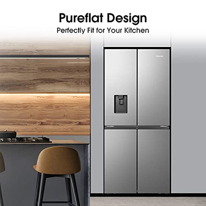 Hisense RQ560N4WCF Freestanding American Fridge Freezer Cross Door, No Frost, 454 liters, Stainless Steel  s