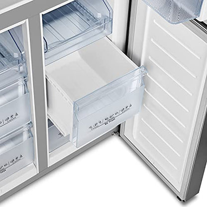 Hisense RQ560N4WCF Freestanding American Fridge Freezer Cross Door, No Frost, 454 liters, Stainless Steel  s
