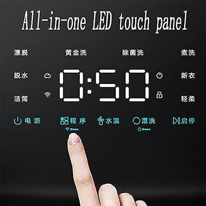 UPIKIT Wall-Mounted Mini Drum Washing Machine, 3kg Capacity, Front Load, Full-Automatic, White, High Efficiency