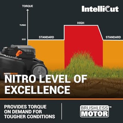 Worx WG737E 40V 37cm Cordless Lawnmower – Ideal for Medium to Large Gardens (300-550 m²)
