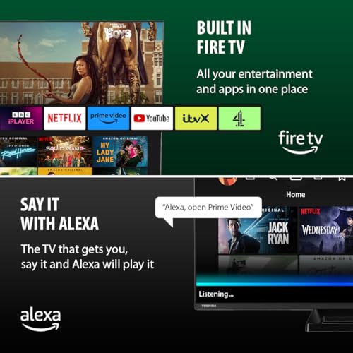 Toshiba UF3F 50 Inch Fire 4K HDR TV, TRU Picture Engine