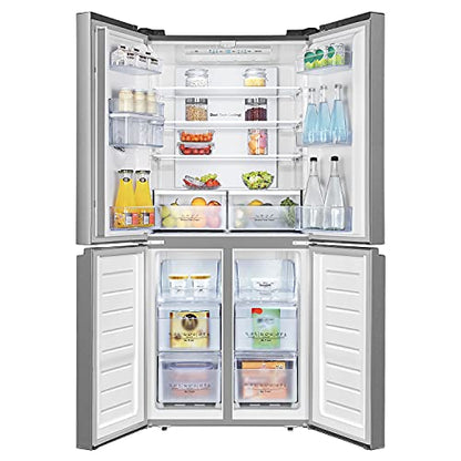 Hisense RQ560N4WCF Freestanding American Fridge Freezer Cross Door, No Frost, 454 liters, Stainless Steel  s