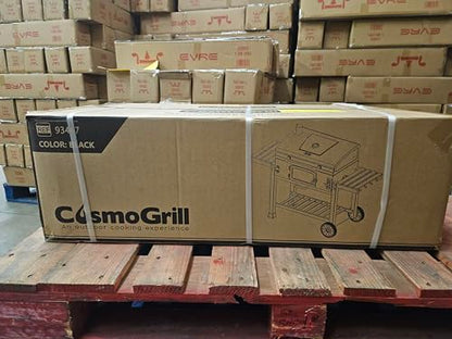 CosmoGrill Outdoor XXL Smoker Barbecue Charcoal Portable BBQ Grill | Lid Cover