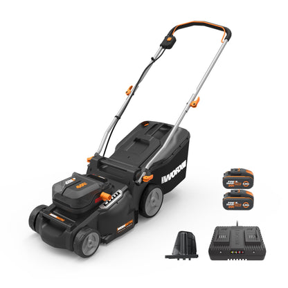 Worx WG737E 40V 37cm Cordless Lawnmower – Ideal for Medium to Large Gardens (300-550 m²)
