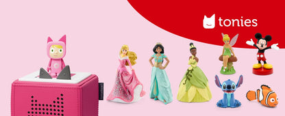 tonies Ultimate Disney Pink Toniebox Starter Set Bundle incl. with 7 Tonie Characters, Mickey Mouse