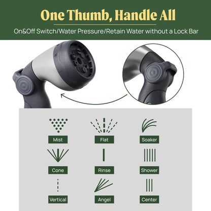 Garden Hose Reel Retractable Hi-Flow 50ft Wall Mounted Hose Reel Automatic Rewind, Any Length Lock