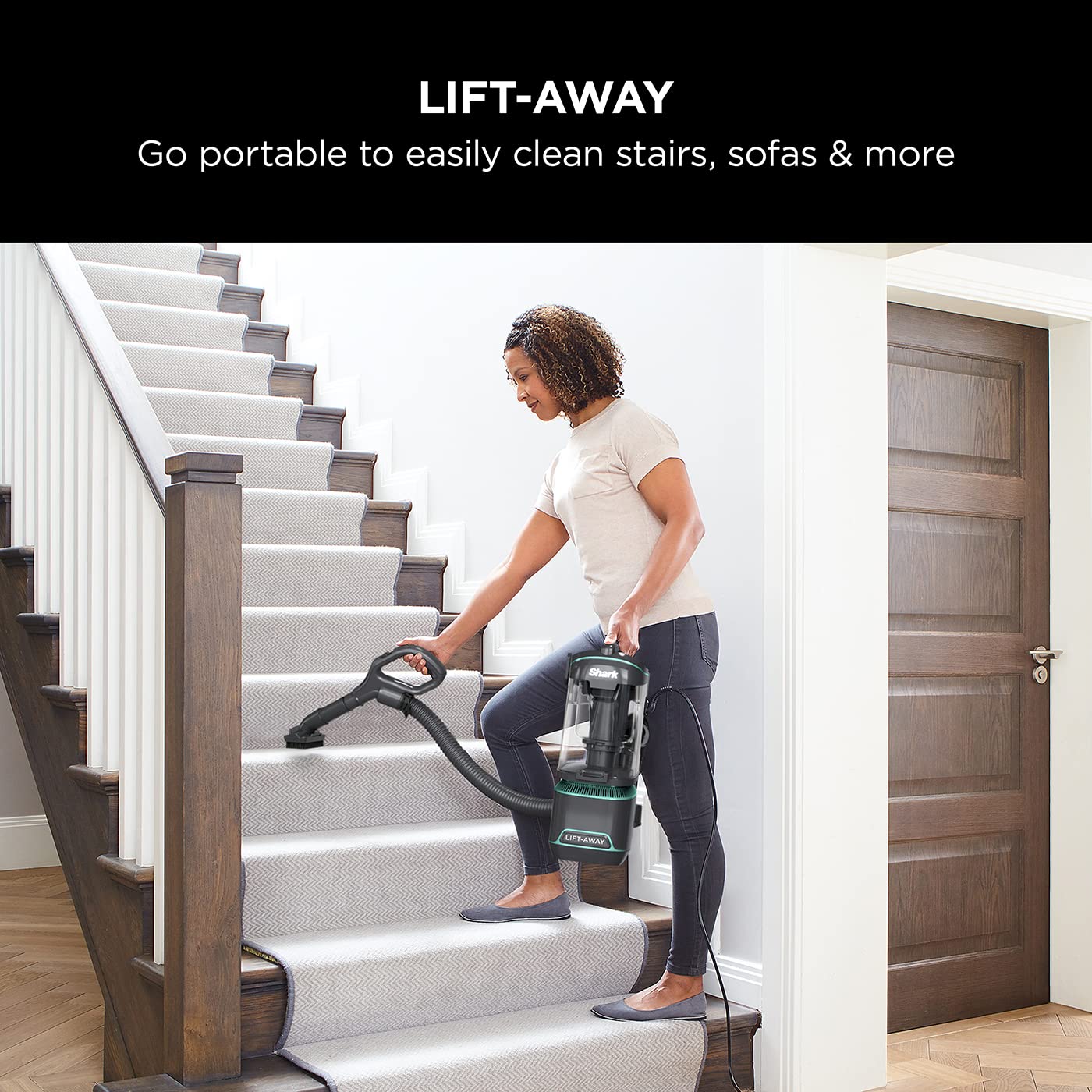 Shark Corded Upright Vacuum Cleaner 1.1L with Anti Hair Wrap Technology, LED Headlights