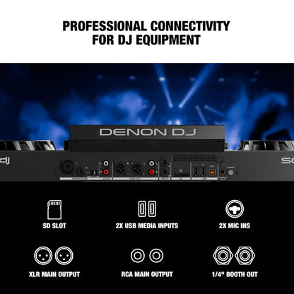Denon DJ SC LIVE 4 Standalone DJ Controller with Stem Separation on 4-Decks