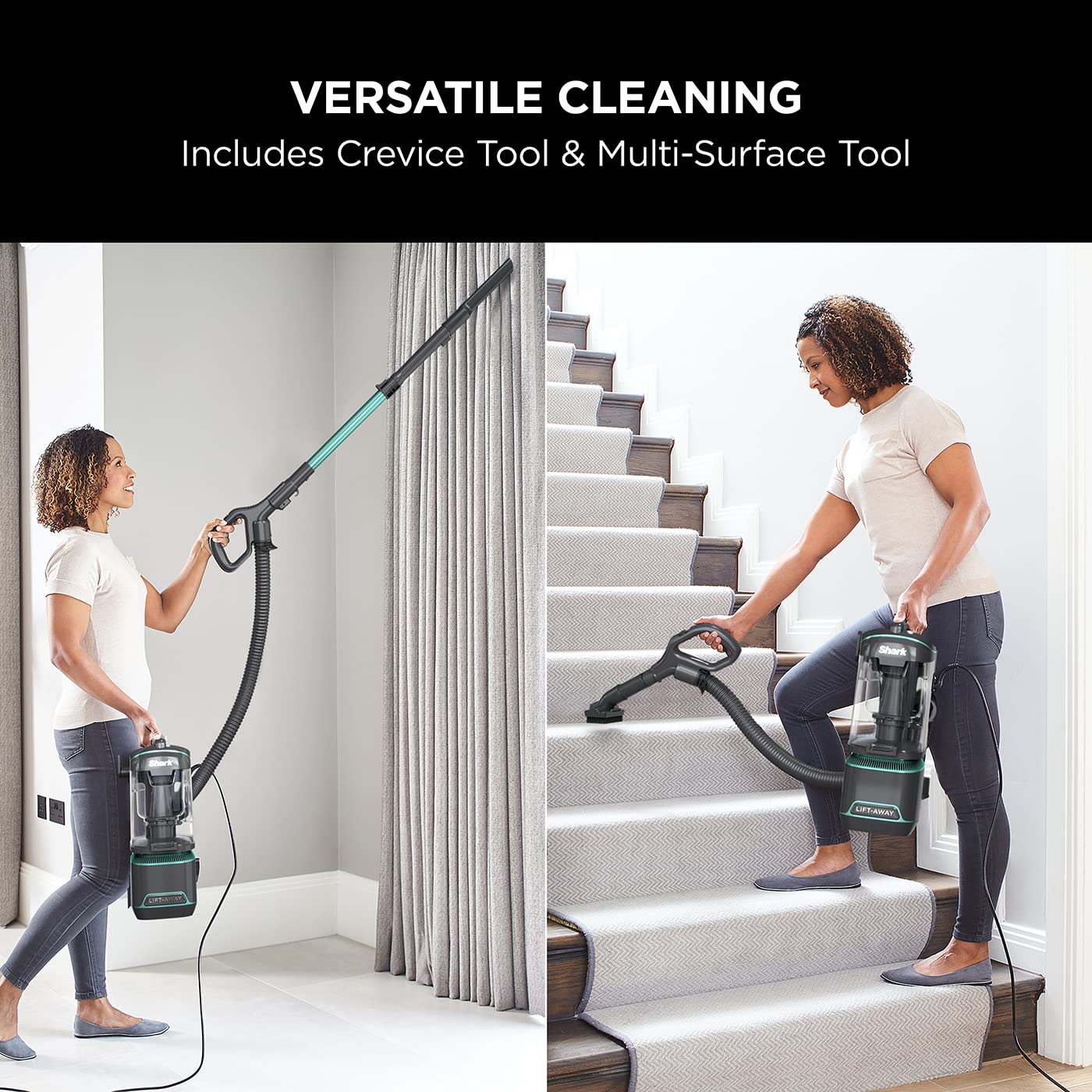 Shark Corded Upright Vacuum Cleaner 1.1L with Anti Hair Wrap Technology, LED Headlights