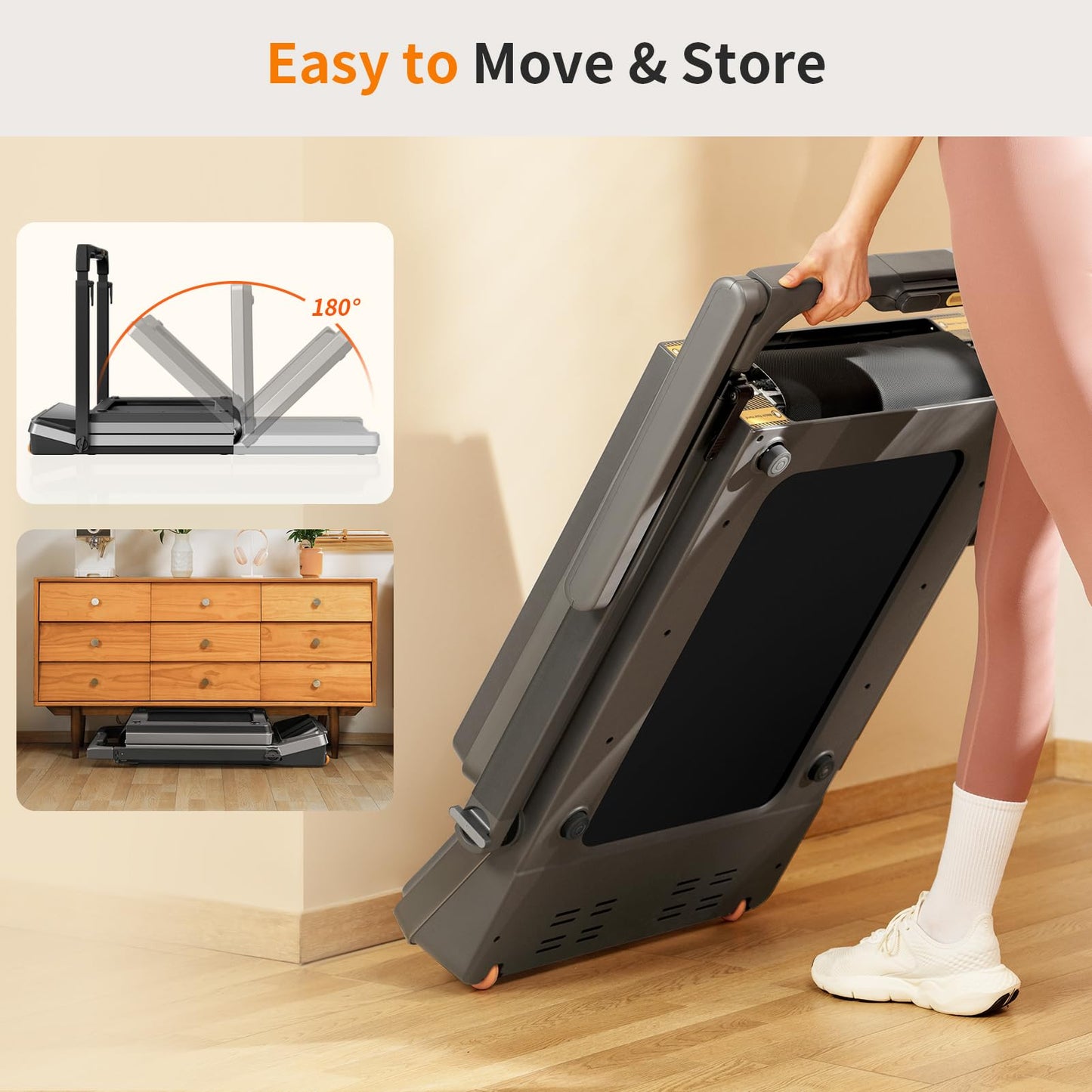 WalkingPad Z3 Hybrid+ Folding Treadmill, Walking Pad with Handle 1-10 Km/h