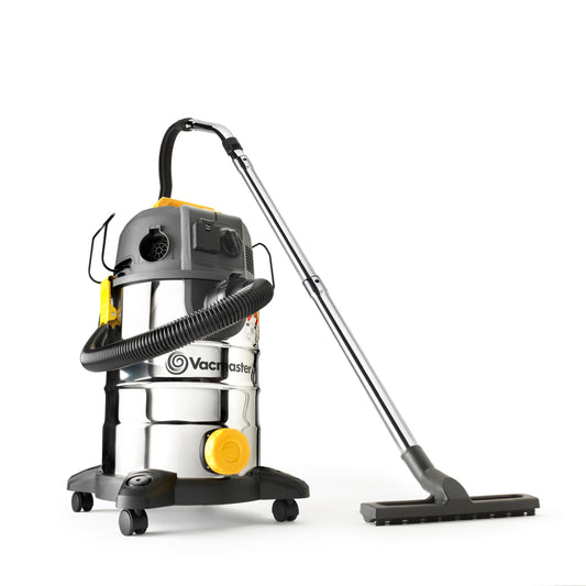 Vacmaster Wet & Dry Vacuum Cleaner 30L with Push Clean Filter. 240V L Class Industrial Dust Extractor.