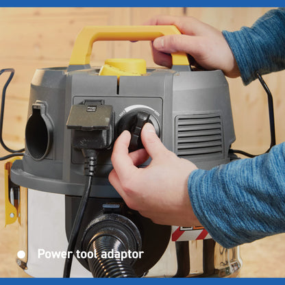 Vacmaster Wet & Dry Vacuum Cleaner 30L with Push Clean Filter. 240V L Class Industrial Dust Extractor.