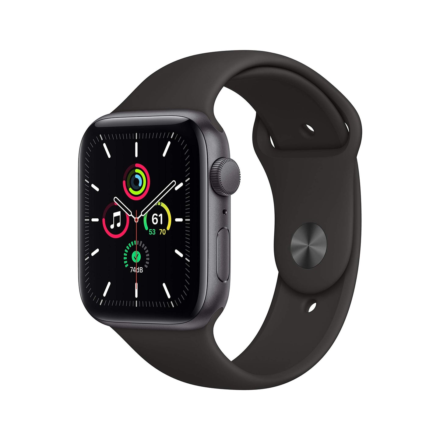 Apple Watch SE 2020 (GPS, 44MM) Space Grey Aluminium Case with Black Sport Band