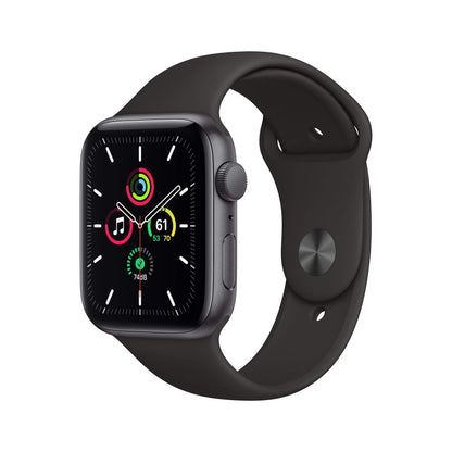 Apple Watch SE 2020 (GPS, 44MM) Space Grey Aluminium Case with Black Sport Band
