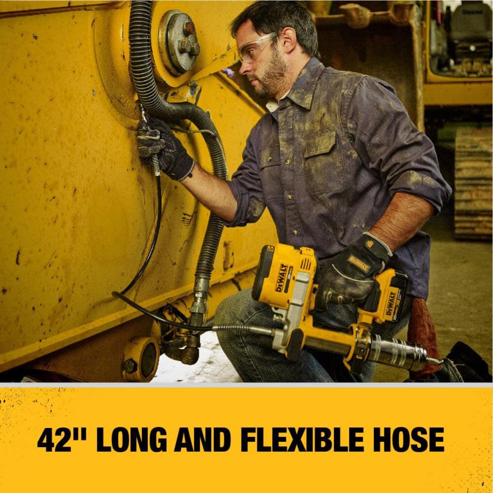 DEWALT 20V MAX Grease Gun Kit, Cordless, 42” Long Hose