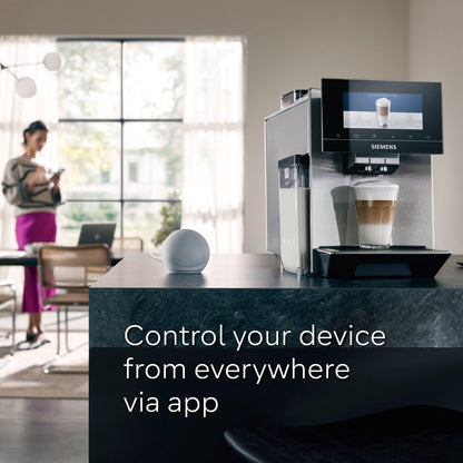 SIEMENS EQ900 Plus Fully Automatic Bean to Cup Coffee Machine, 6.8" Touch Screen Display