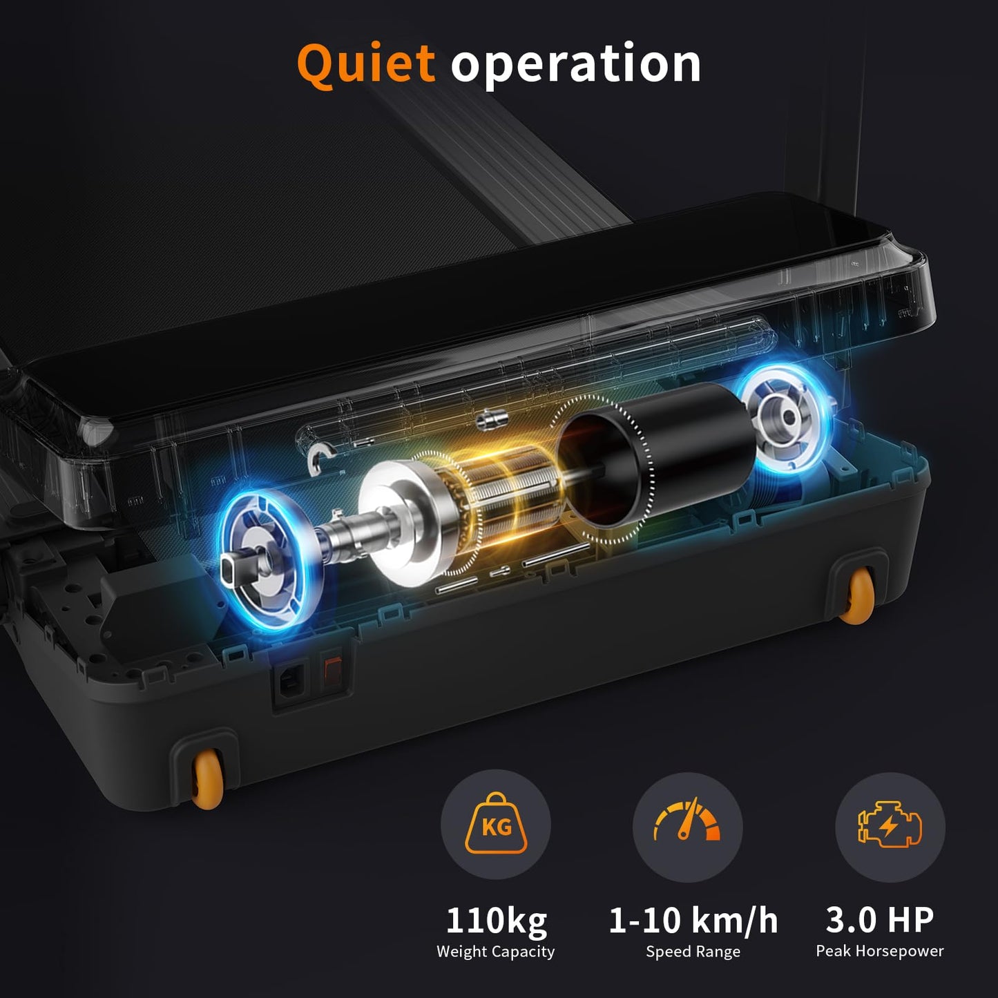 WalkingPad Z3 Hybrid+ Folding Treadmill, Walking Pad with Handle 1-10 Km/h