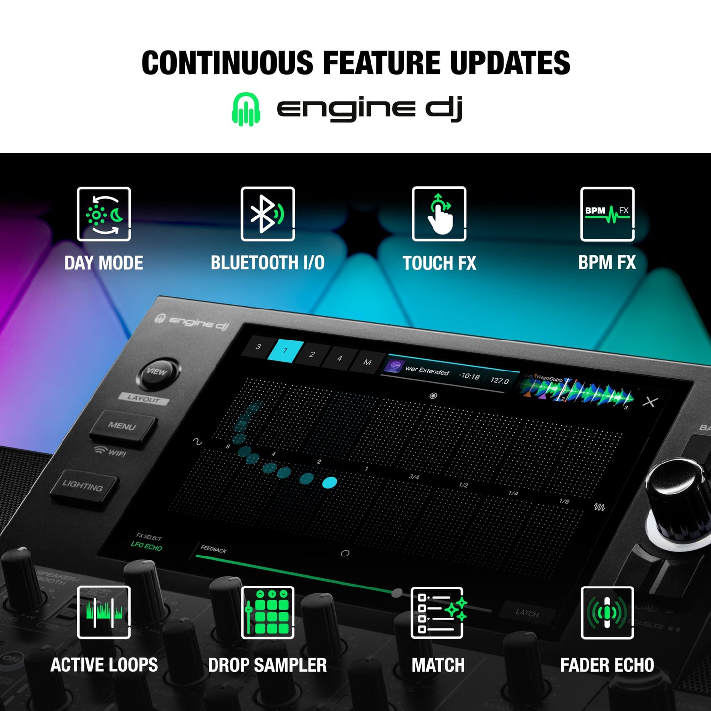 Denon DJ SC LIVE 4 Standalone DJ Controller with Stem Separation on 4-Decks