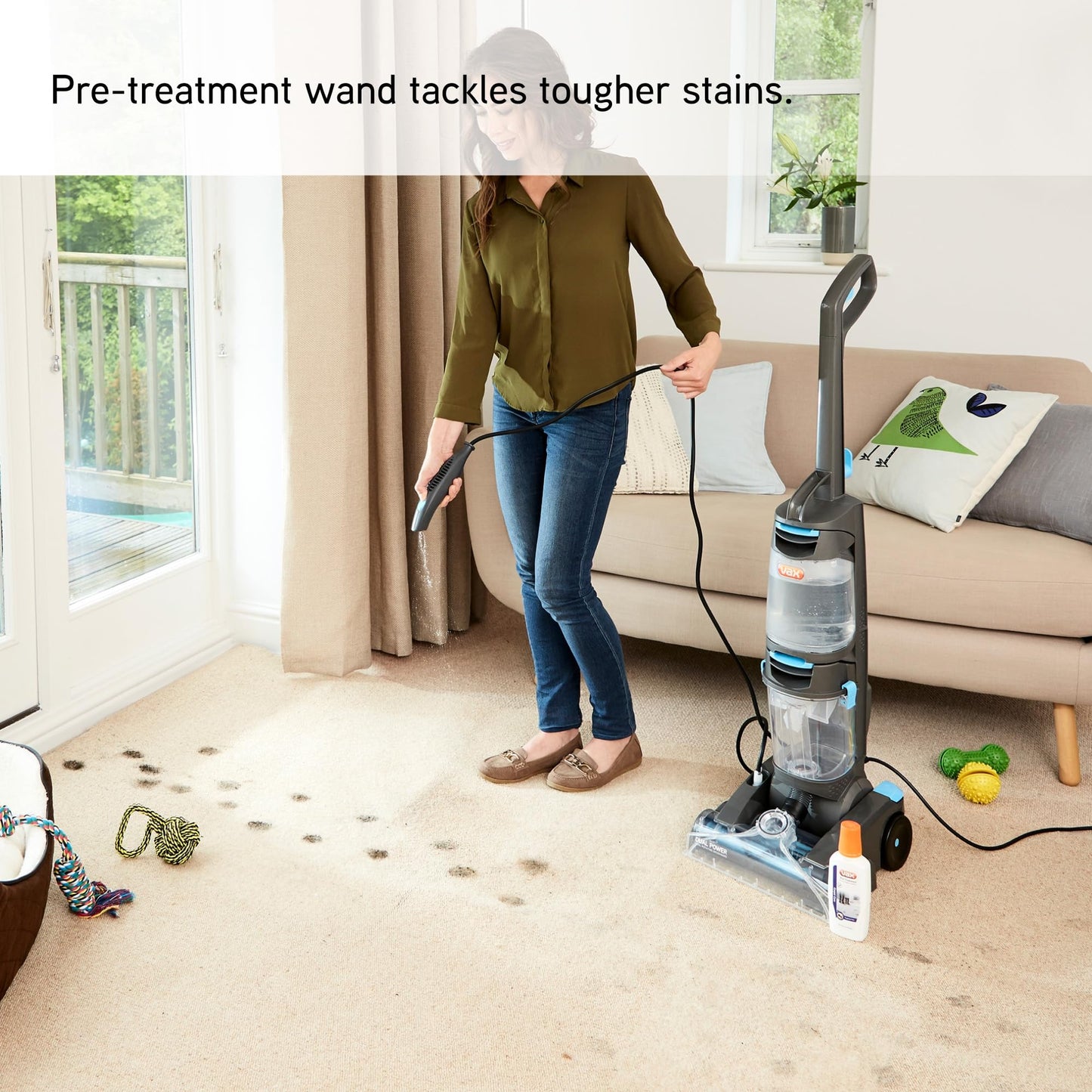 Vax Dual Power Pet Advance Carpet Cleaner, Carpet Cleaning Machine, Carpet Washer, Stain Remover
