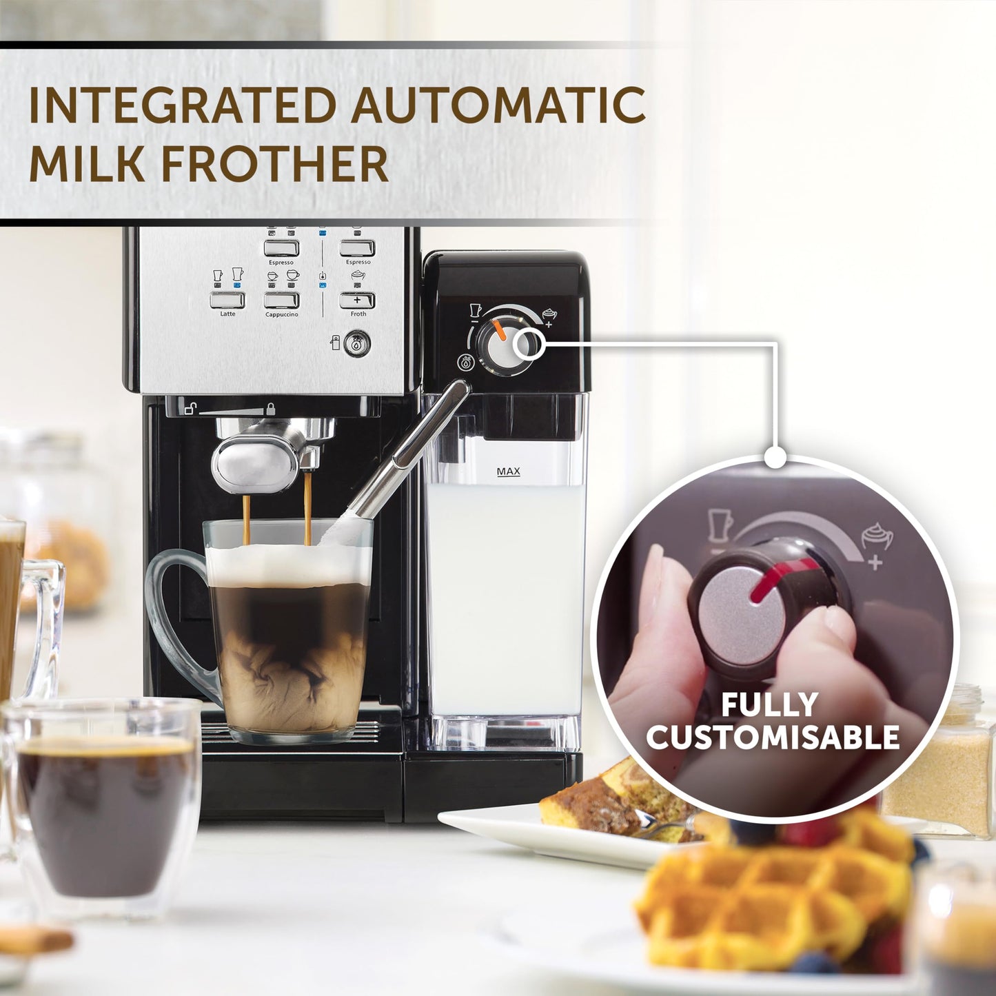 Breville One-Touch CoffeeHouse Coffee Machine | Espresso, Cappuccino & Latte Maker