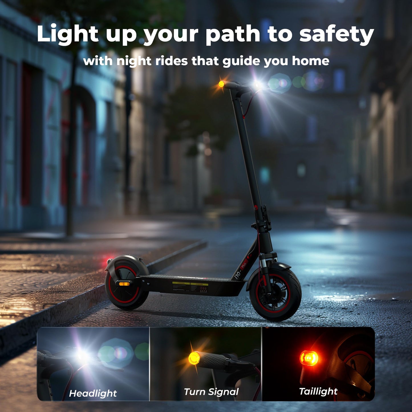 iScooter i10Plus/i10Max Fast Electric Scooter Adults, 50/80 KM Range, Support APP One-click Lock