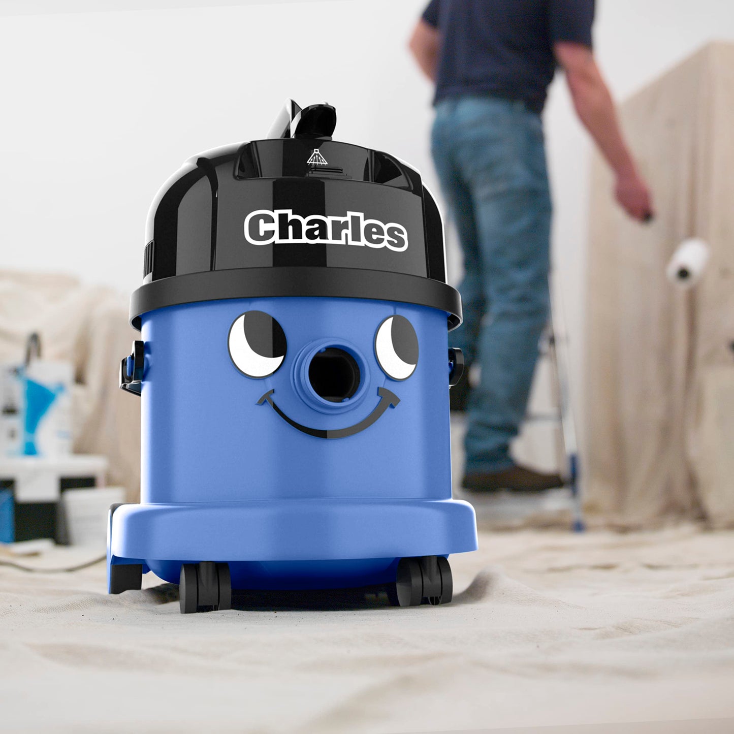 Henry Cord Rewind CVC370-2 Charles Wet and Dry Vacuum Cleaner, 15 Litre, 1060 W, Blue, Blue / Black