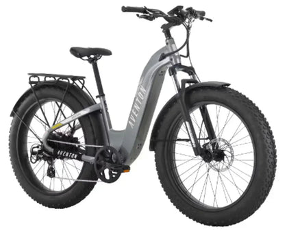 Aventon Aventure.2 Step-Through Fat Tire E-bike in Slate Grey
